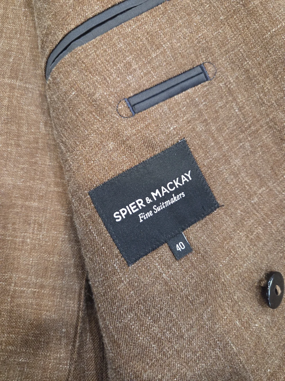 Spier & Mackay Brown Double-Breasted Sport Coat - Size 40 Contemporary